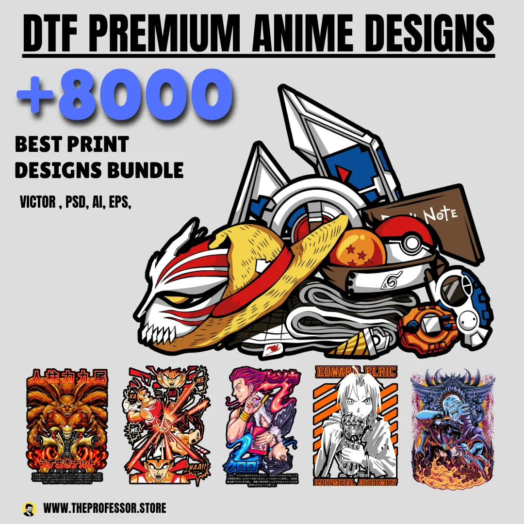 DTF   8000 Premium Anime Designs