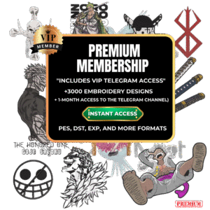 "Get instant access to 3000+ high-quality embroidery designs with a free 1-month subscription to our exclusive Telegram channel. Perfect for all embroidery machines!"