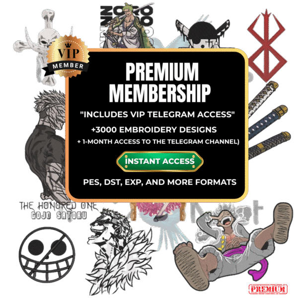 "Get instant access to 3000+ high-quality embroidery designs with a free 1-month subscription to our exclusive Telegram channel. Perfect for all embroidery machines!"